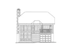 Vacation House Plan Rear Elevation - Ashridge Atrium Narrow Lot Home 007D-0103 - Search House Plans and More