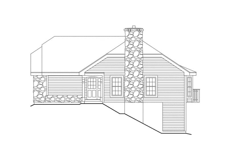 Ranch House Plan Right Elevation - Ashridge Atrium Narrow Lot Home 007D-0103 - Search House Plans and More