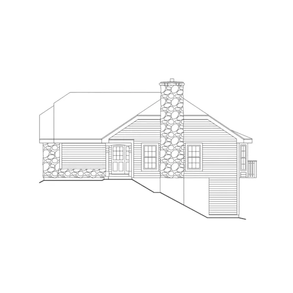 Cabin & Cottage House Plan Right Elevation - Ashridge Atrium Narrow Lot Home 007D-0103 - Search House Plans and More