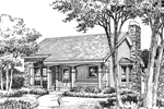 Ranch House Plan Front Image of House - Stoneview Cottage Home 007D-0104 - Shop House Plans and More