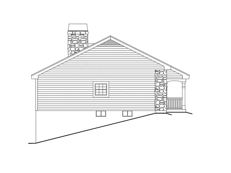 Vacation House Plan Left Elevation - Stoneview Cottage Home 007D-0104 - Shop House Plans and More