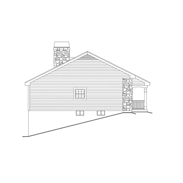 Ranch House Plan Left Elevation - Stoneview Cottage Home 007D-0104 - Shop House Plans and More