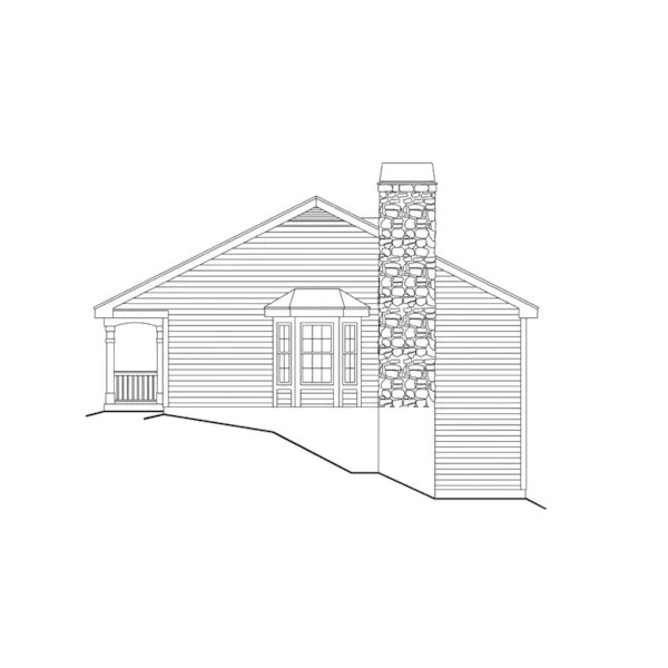 Ranch House Plan Right Elevation - Stoneview Cottage Home 007D-0104 - Shop House Plans and More