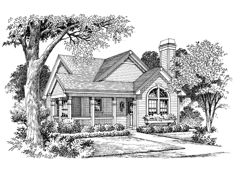 Traditional House Plan Front Image of House - Springdale Country Cabin Home 007D-0105 - Shop House Plans and More