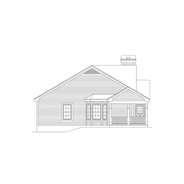 Vacation House Plan Left Elevation - Springdale Country Cabin Home 007D-0105 - Shop House Plans and More