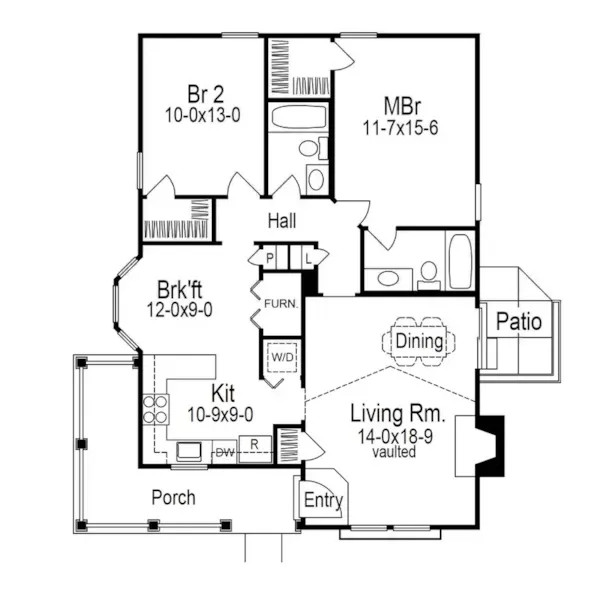 Vacation House Plan Optional Floor Plan - Springdale Country Cabin Home 007D-0105 - Shop House Plans and More