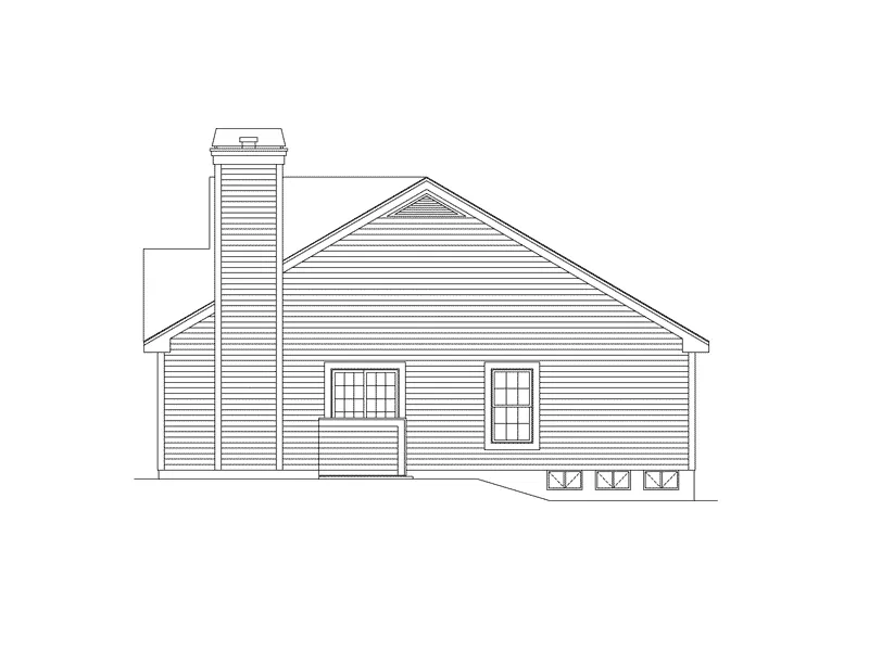 Country House Plan Right Elevation - Springdale Country Cabin Home 007D-0105 - Shop House Plans and More