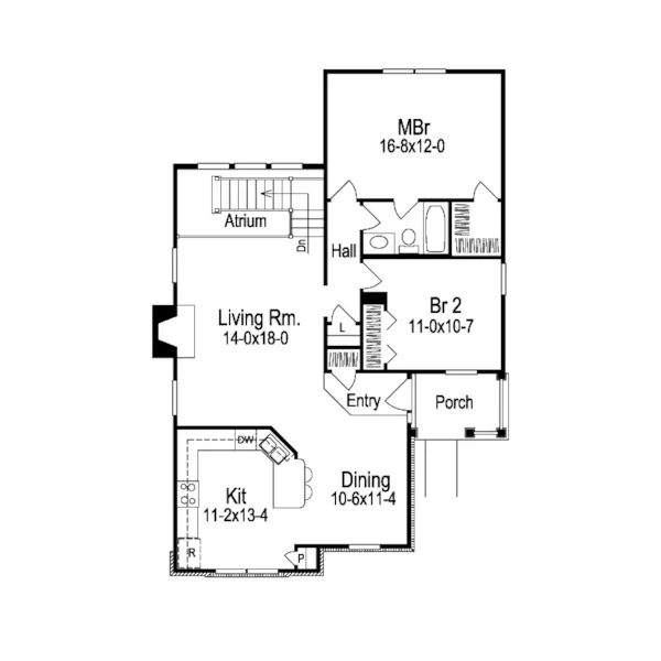 Vacation House Plan First Floor - Thornberry Sloping Lot Home 007D-0106 - Shop House Plans and More