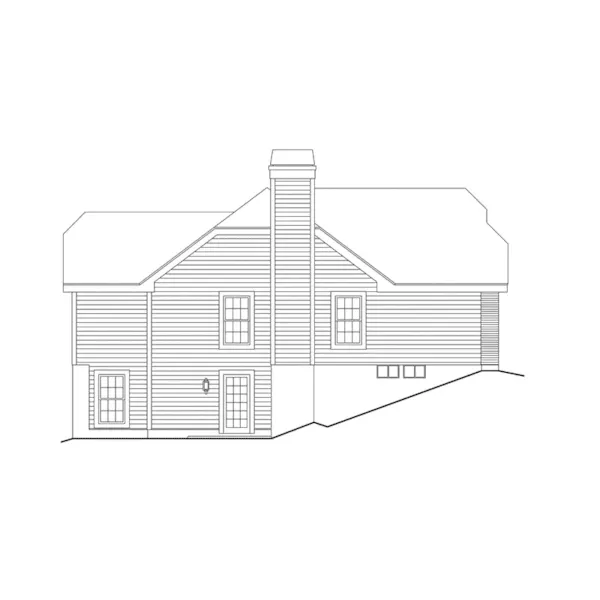 Vacation House Plan Left Elevation - Thornberry Sloping Lot Home 007D-0106 - Shop House Plans and More