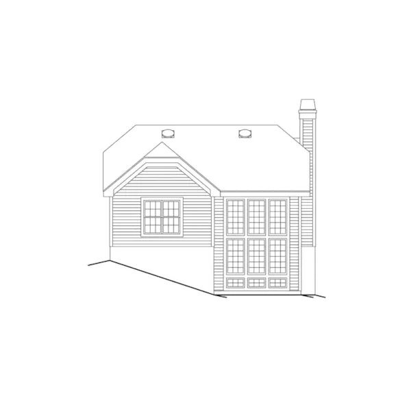 Vacation House Plan Rear Elevation - Thornberry Sloping Lot Home 007D-0106 - Shop House Plans and More