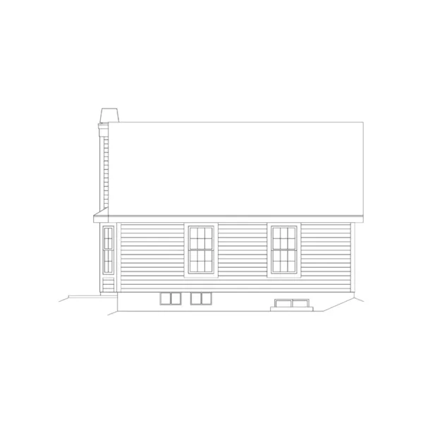 Cabin & Cottage House Plan Rear Elevation - Foxport Ranch Home 007D-0107 - Search House Plans and More