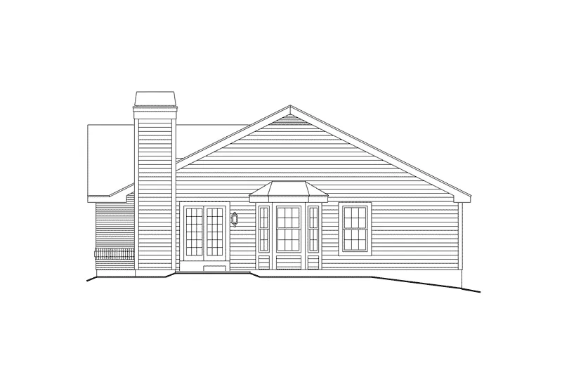 Arts & Crafts House Plan Right Elevation - Foxport Ranch Home 007D-0107 - Search House Plans and More