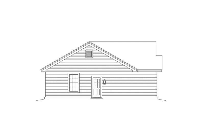 Traditional House Plan Left Elevation - Roseport Vacation Ranch Home 007D-0109 - Shop House Plans and More