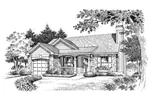 Country House Plan Front Image of House - Glen Ellen Smaller Lot Home 007D-0110 - Search House Plans and More