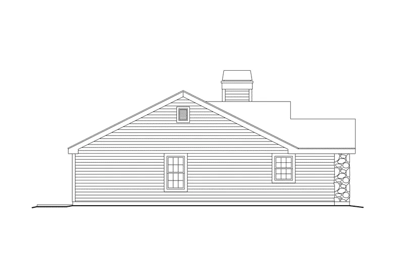 Ranch House Plan Left Elevation - Glen Ellen Smaller Lot Home 007D-0110 - Search House Plans and More