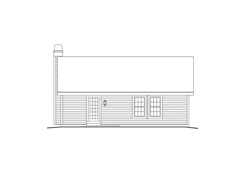 Country House Plan Rear Elevation - Glen Ellen Smaller Lot Home 007D-0110 - Search House Plans and More