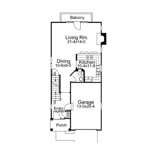 Vacation House Plan First Floor - Bayshore Lake Home 007D-0111 - Search House Plans and More