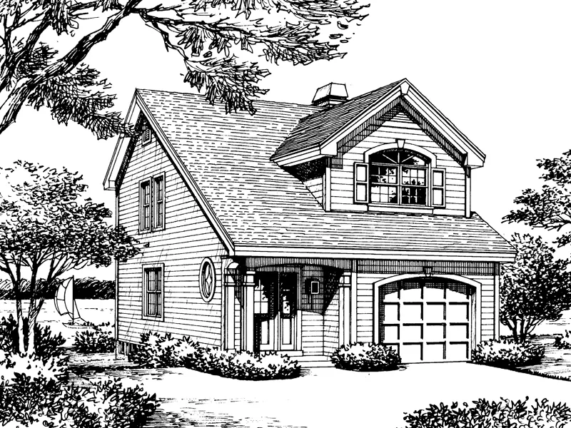Vacation House Plan Front Image of House - Bayshore Lake Home 007D-0111 - Search House Plans and More