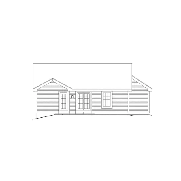 Vacation House Plan Rear Elevation - Ridgewood Ranch Home 007D-0112 - Shop House Plans and More