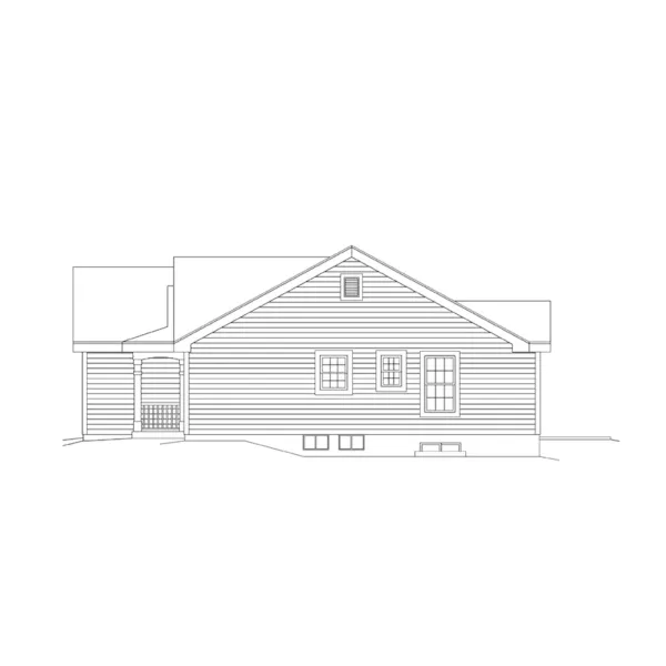 Vacation House Plan Right Elevation - Ridgewood Ranch Home 007D-0112 - Shop House Plans and More