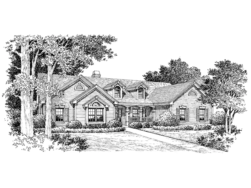Country House Plan Front Image of House - Madison Manor Country Home 007D-0113 - Shop House Plans and More