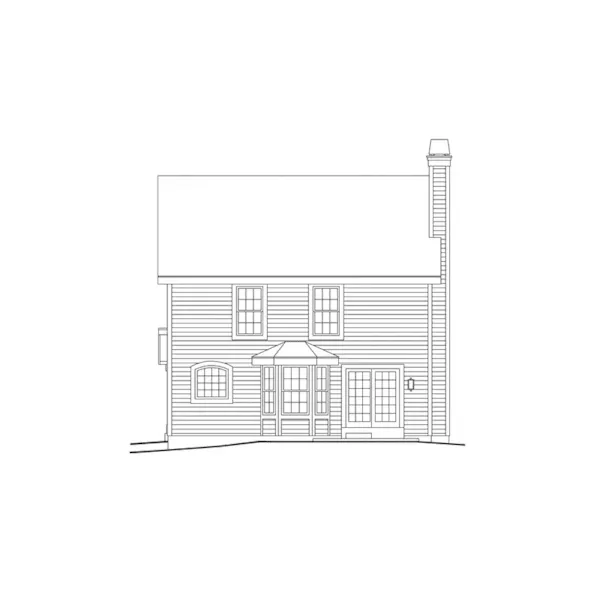 Neoclassical House Plan Rear Elevation - Glencoe Greek Revival Home 007D-0114 - Search House Plans and More