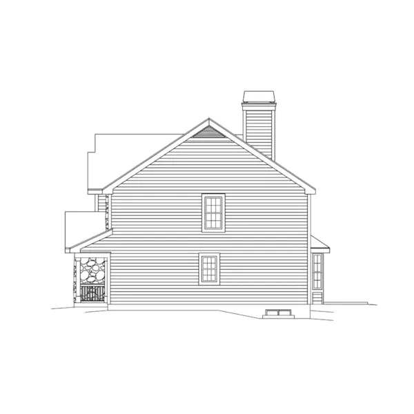 Neoclassical House Plan Right Elevation - Glencoe Greek Revival Home 007D-0114 - Search House Plans and More