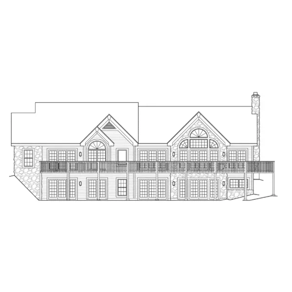 European House Plan Rear Elevation - Carrollstone Country Ranch Home 007D-0116 - Search House Plans and More