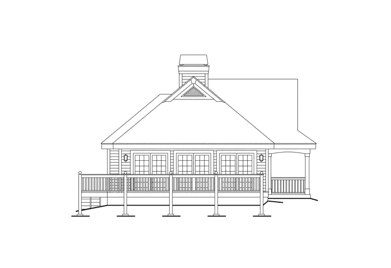 Traditional House Plan Left Elevation - Hearthwood Southern Home 007D-0119 - Search House Plans and More