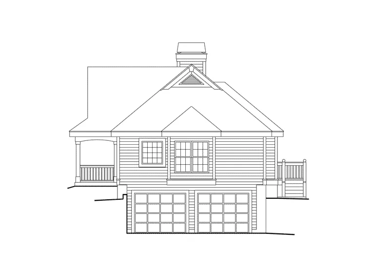 Traditional House Plan Right Elevation - Hearthwood Southern Home 007D-0119 - Search House Plans and More