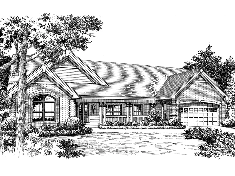 Traditional House Plan Front Image of House - Manor Grove Country Home 007D-0120 - Shop House Plans and More