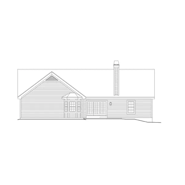 Ranch House Plan Rear Elevation - Manor Grove Country Home 007D-0120 - Shop House Plans and More