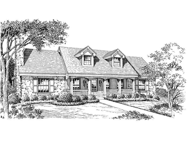 Ranch House Plan Front Image of House - Lakemont Ranch Home 007D-0121 - Shop House Plans and More