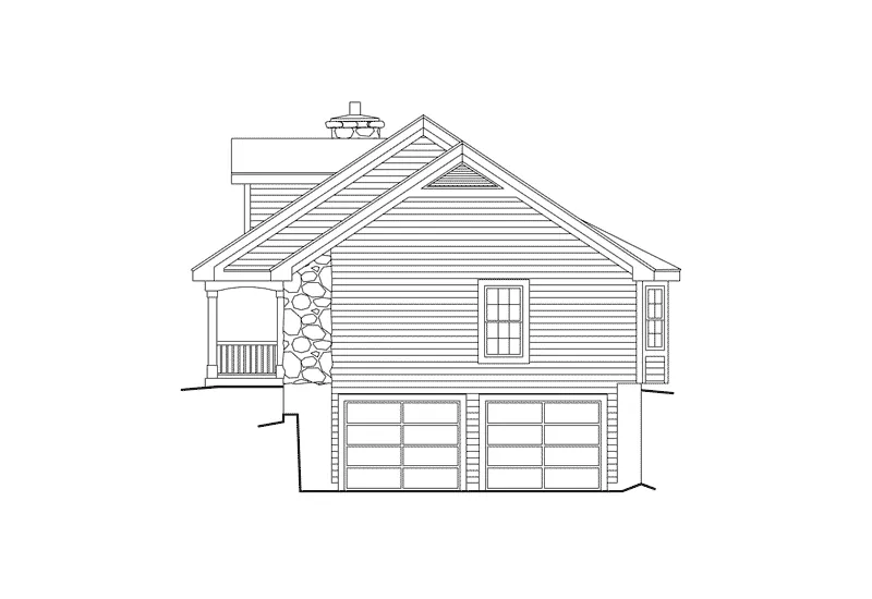 Ranch House Plan Right Elevation - Lakemont Ranch Home 007D-0121 - Shop House Plans and More