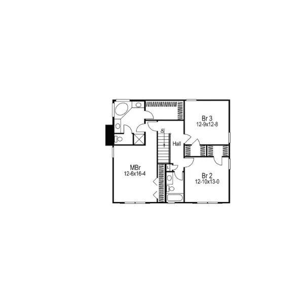 Southern House Plan Second Floor - Clarksburg Country Home 007D-0122 - Search House Plans and More