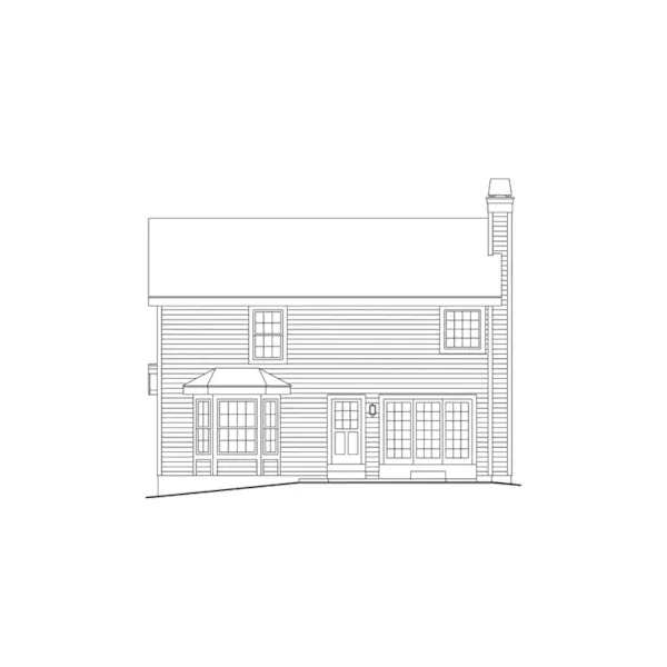 Southern House Plan Rear Elevation - Clarksburg Country Home 007D-0122 - Search House Plans and More