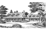 Cape Cod & New England House Plan Front Image of House - Shadyview Country Ranch Home 007D-0124 - Shop House Plans and More