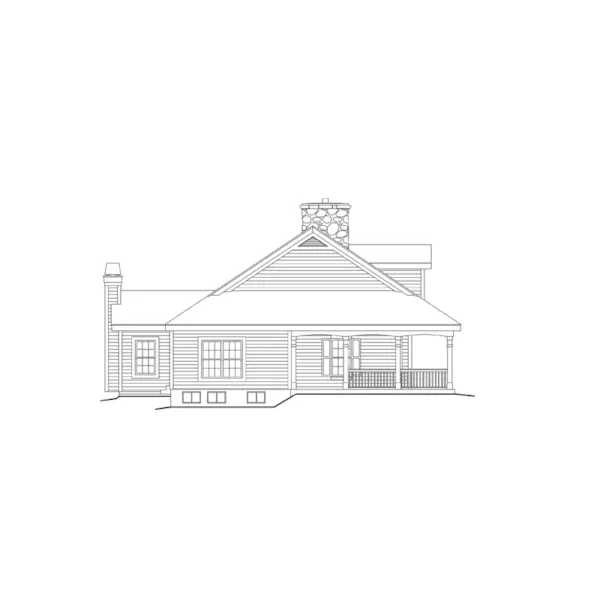 Ranch House Plan Left Elevation - Shadyview Country Ranch Home 007D-0124 - Shop House Plans and More