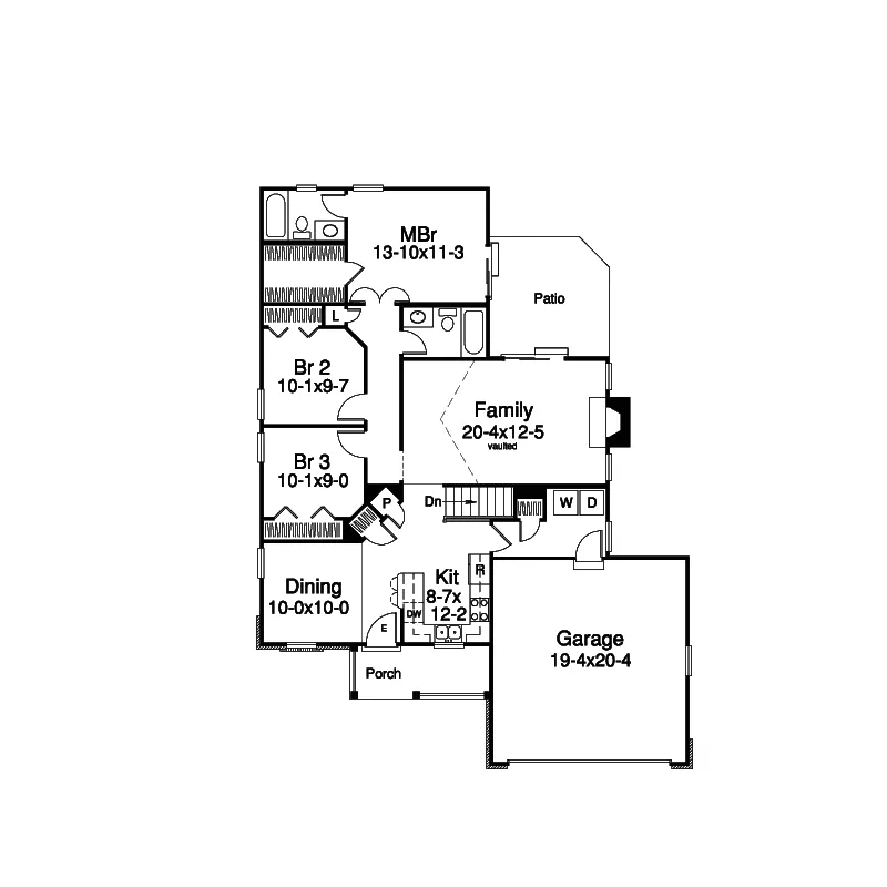 Country House Plan First Floor - Westley Manor Ranch Home 007D-0125 - Shop House Plans and More