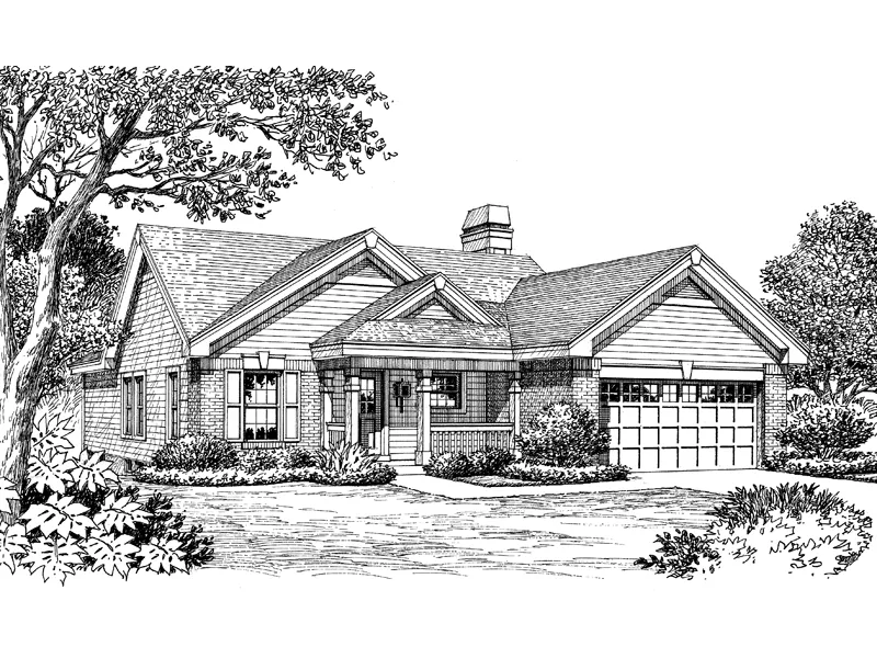 Traditional House Plan Front Image of House - Westley Manor Ranch Home 007D-0125 - Shop House Plans and More