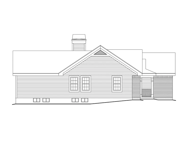 Country House Plan Left Elevation - Westley Manor Ranch Home 007D-0125 - Shop House Plans and More