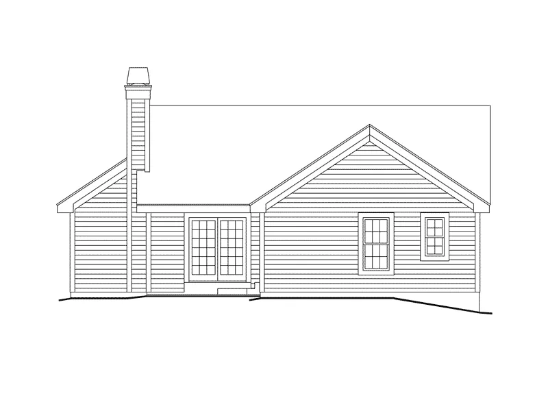 Traditional House Plan Rear Elevation - Westley Manor Ranch Home 007D-0125 - Shop House Plans and More