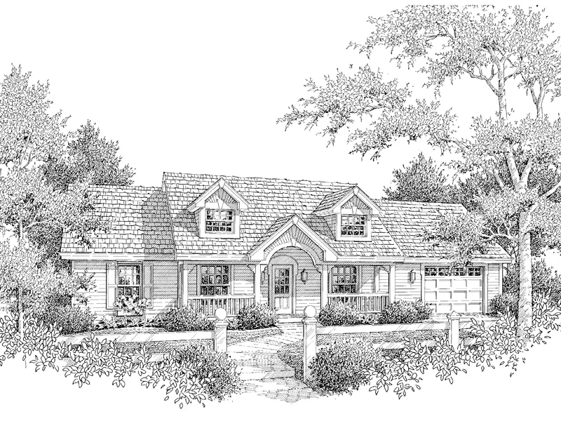 Cape Cod & New England House Plan Front Image of House - Briarview Arts And Crafts Home 007D-0126 - Search House Plans and More