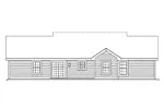 Ranch House Plan Rear Elevation - Briarview Arts And Crafts Home 007D-0126 - Search House Plans and More
