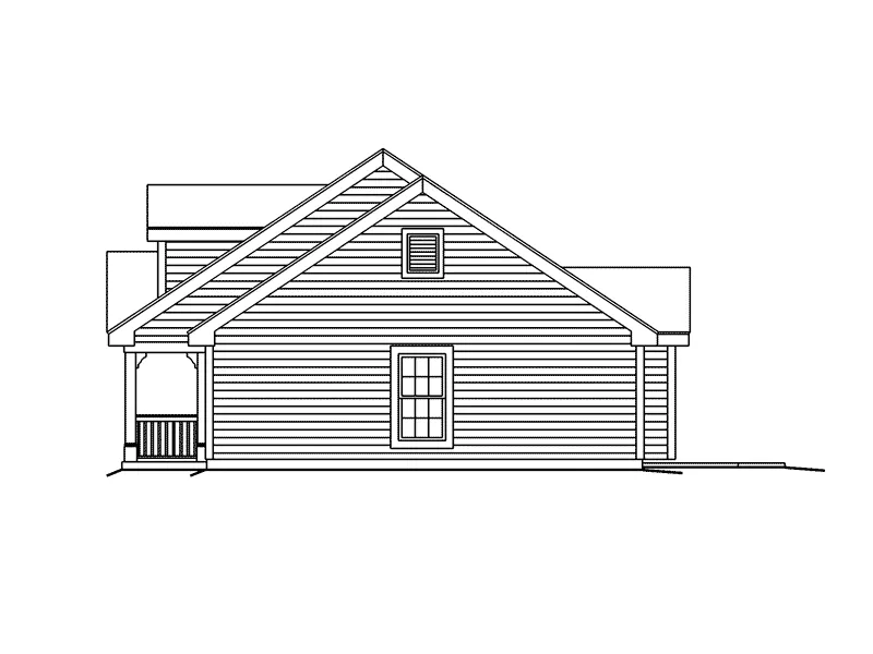 Country House Plan Right Elevation - Briarview Arts And Crafts Home 007D-0126 - Search House Plans and More