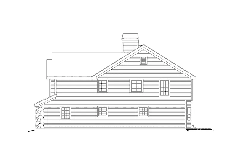 Country House Plan Right Elevation - Northhampton Narrow Lot Home 007D-0127 - Shop House Plans and More