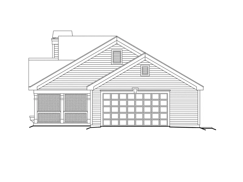 Vacation House Plan Right Elevation - Summerledge Cottage Home 007D-0128 - Shop House Plans and More