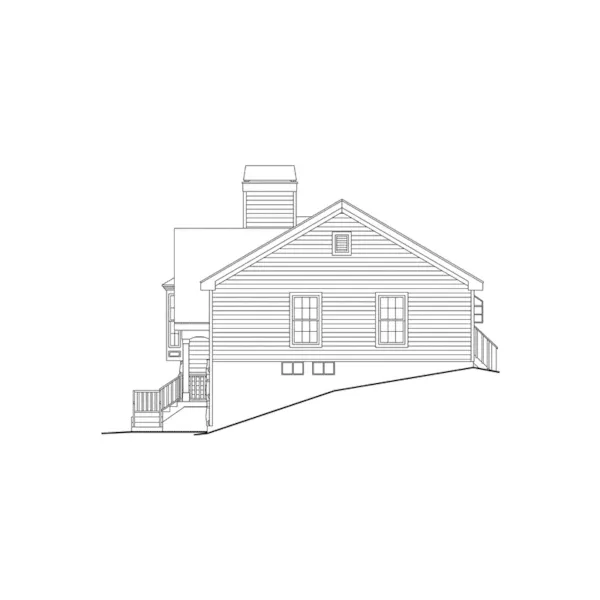 Country House Plan Right Elevation - Hillstone Neoclassical Home 007D-0129 - Search House Plans and More