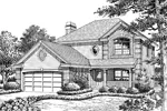 Country House Plan Front Image of House - St. Charles Narrow Lot Home 007D-0130 - Shop House Plans and More