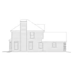 Greek Revival House Plan Left Elevation - St. Charles Narrow Lot Home 007D-0130 - Shop House Plans and More